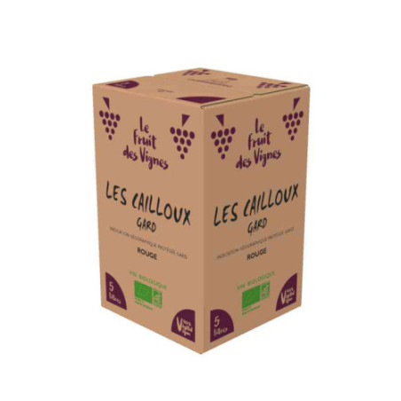 BIB 5L - LES CAILLOUX ROUGE - IGP GARD - Le Fruit des Vignes