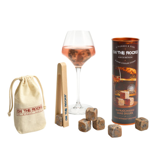 COFFRET PIERRES VIN - GRANIT ROSE DE BRETAGNE ON THE ROCKS