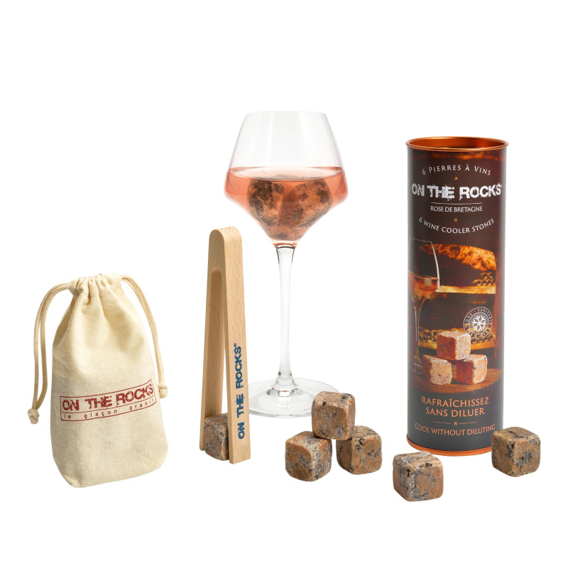 COFFRET PIERRES VIN - GRANIT ROSE DE BRETAGNE ON THE ROCKS