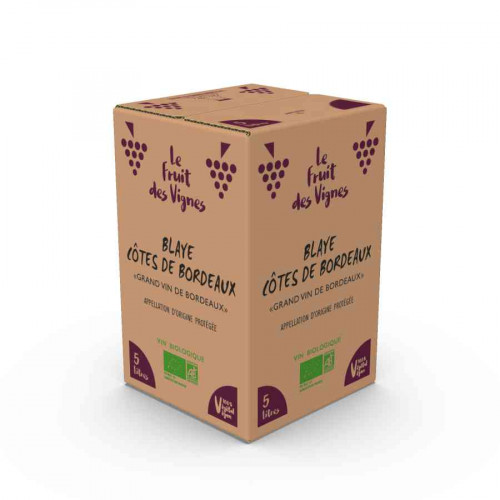 BIB 5L - AOP BLAYE COTES DE BORDEAUX - Le Fruit des Vignes