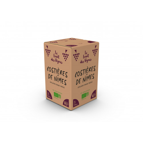 BIB 5L - AOP COSTIÈRES DE NÎMES - Rouge - Le fruit des Vignes