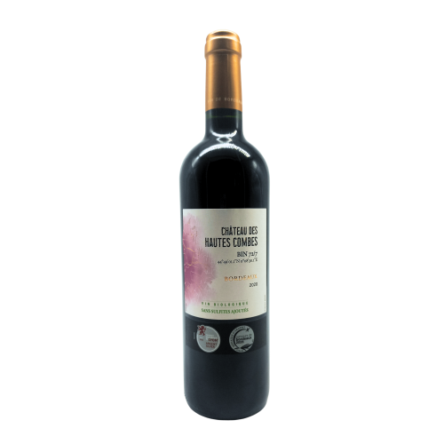 AOP BORDEAUX 2020 - Château des Hautes Combes - Sans sulfites ajoutés