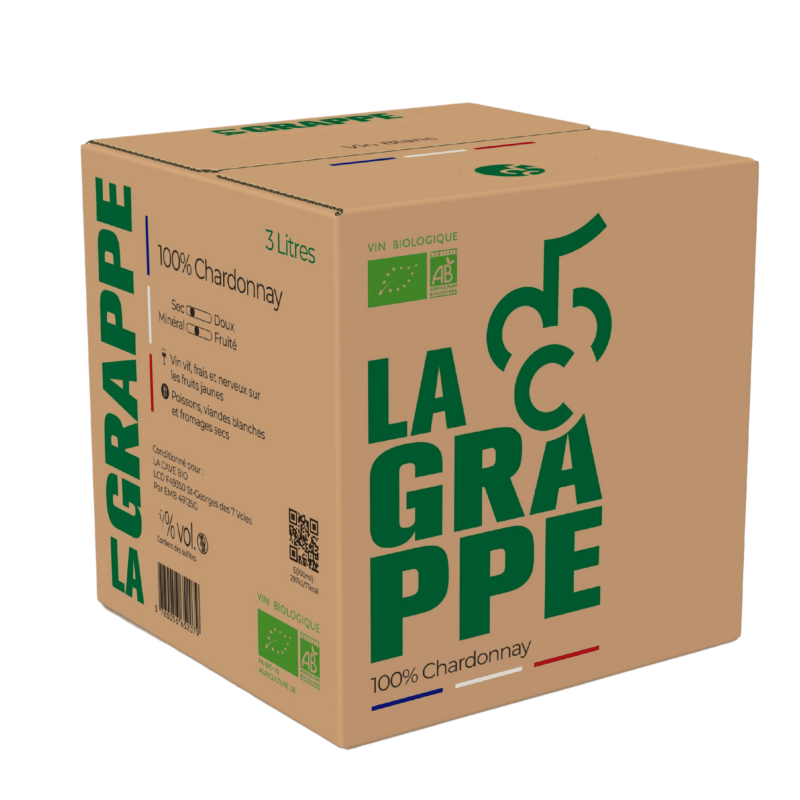 BIB 3L - BLANC CHARDONNAY - VIN DE FRANCE - La Grappe