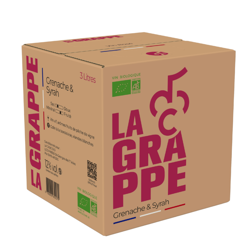 BIB 3L - SYRAH GRENACHE - La Grappe - Vin de France