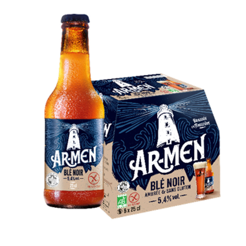 AR-MEN - Pack Bière Ambrée sans Gluten Blé noir AR-MEN - Pack Bière Ambrée sans Gluten Blé noir