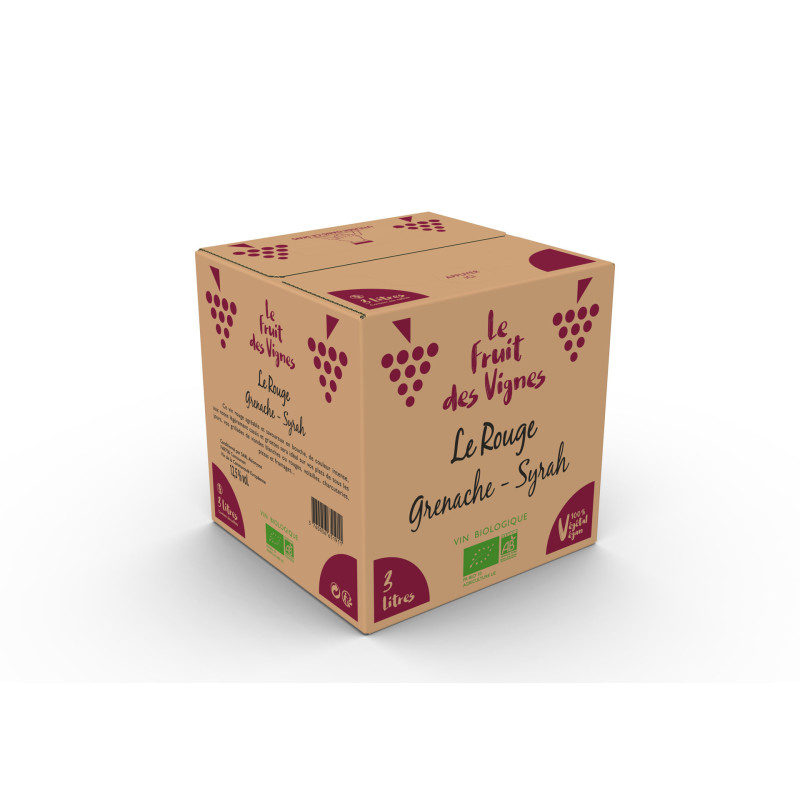 BIB 3L - LE ROUGE GRENACHE SYRAH - Le Fruit des Vignes