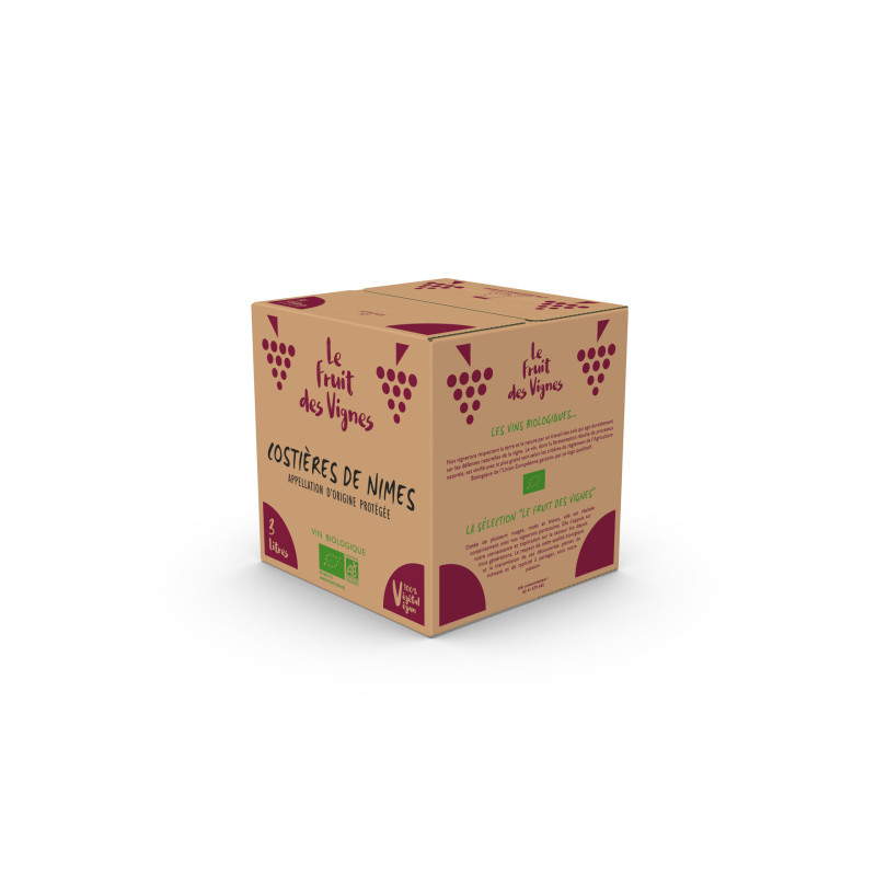 BIB 3L - AOP COSTIÈRES DE NÎMES - Le Fruit des Vignes