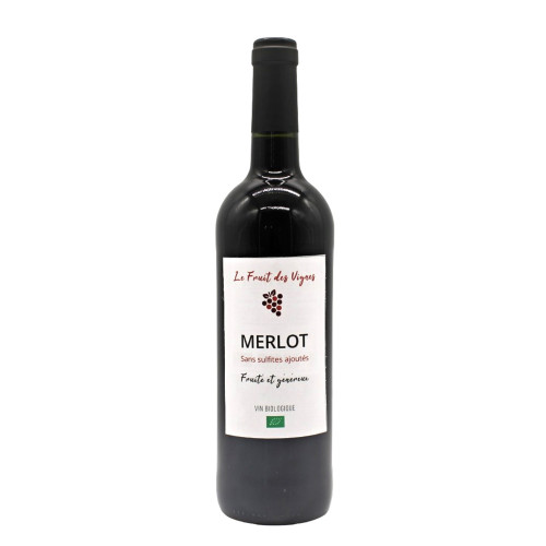 MERLOT sans so² ajoutés - Le Fruits des Vignes